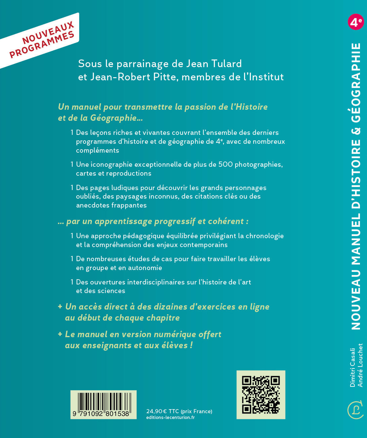 Nouveau Manuel d'Histoire-Géographie 4e - Lot de 10 exemplaires