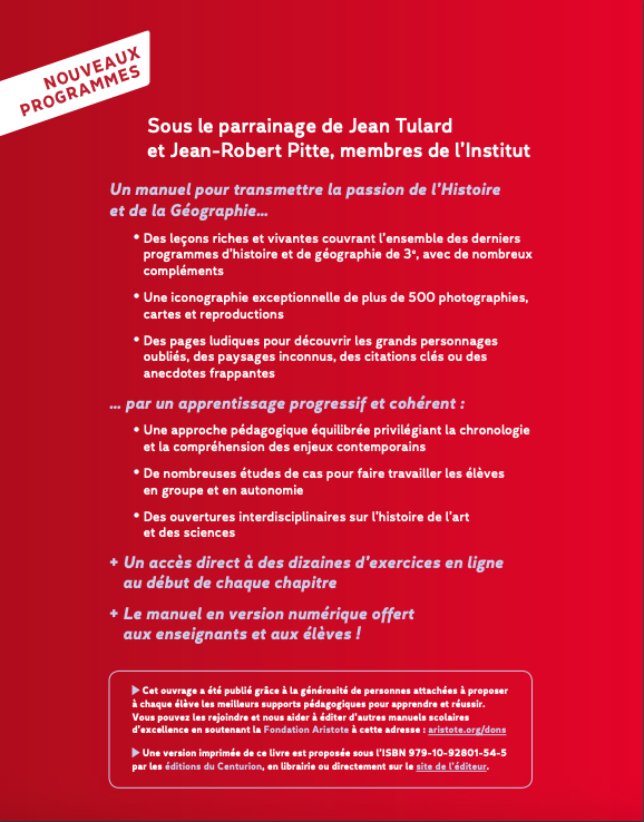 Nouveau Manuel d'Histoire-Géographie 3e - Lot de 10 exemplaires