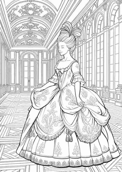 « Marie-Antoinette et la mode » - Cahier de coloriage