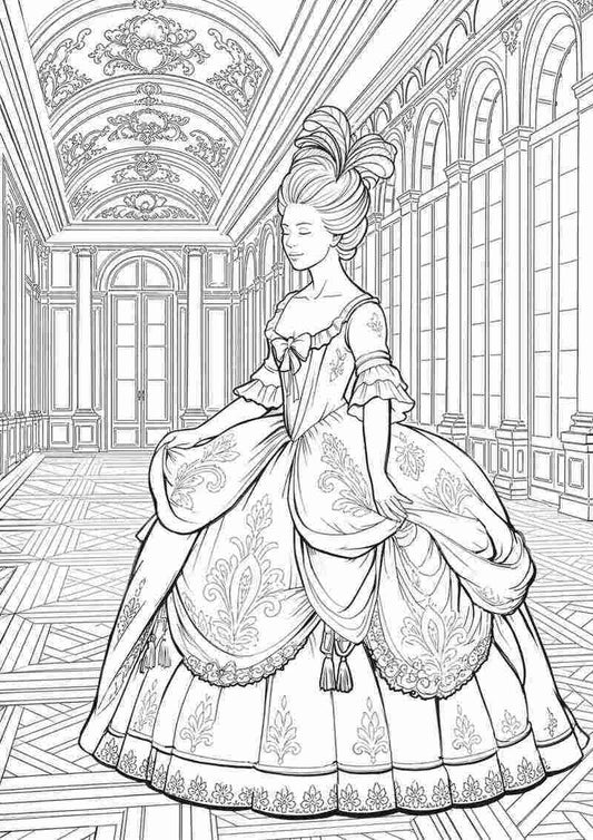 « Marie-Antoinette et la mode » - Cahier de coloriage