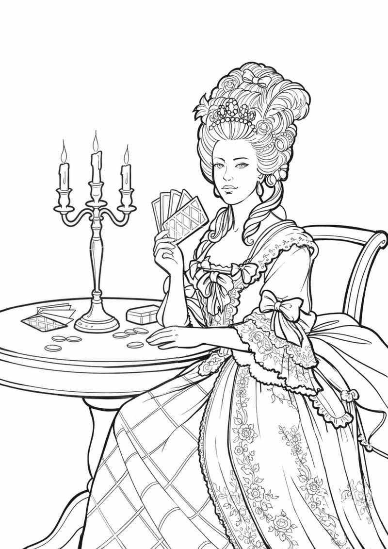 « Marie-Antoinette et la mode » - Cahier de coloriage