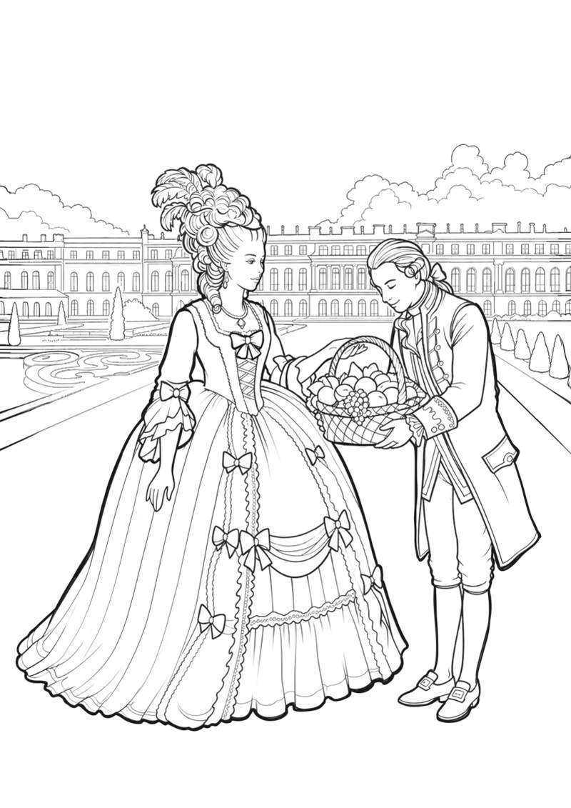« Marie-Antoinette et la mode » - Cahier de coloriage