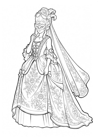 « Marie-Antoinette et la mode » - Cahier de coloriage