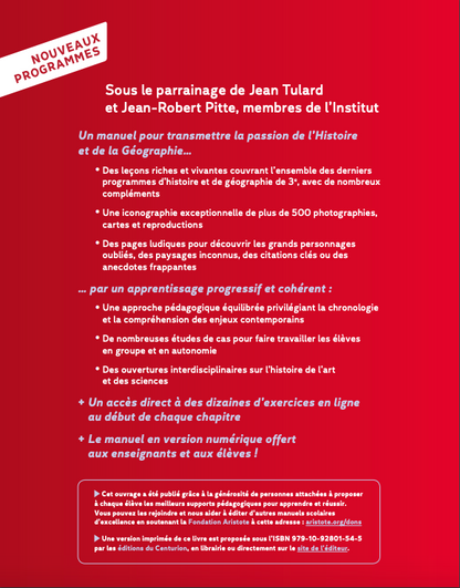 Nouveau Manuel d'Histoire-Géographie 3e - Lot de 10 exemplaires