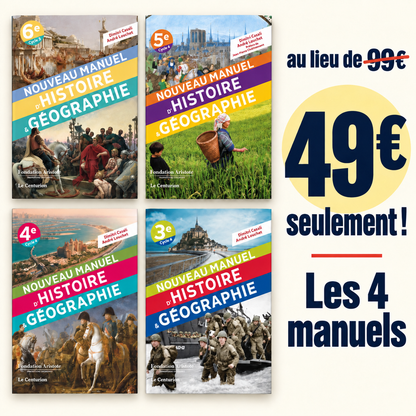 Pack 4 nouveaux manuels d’histoire-géographie : tout le collège, de la 6e à la 3e